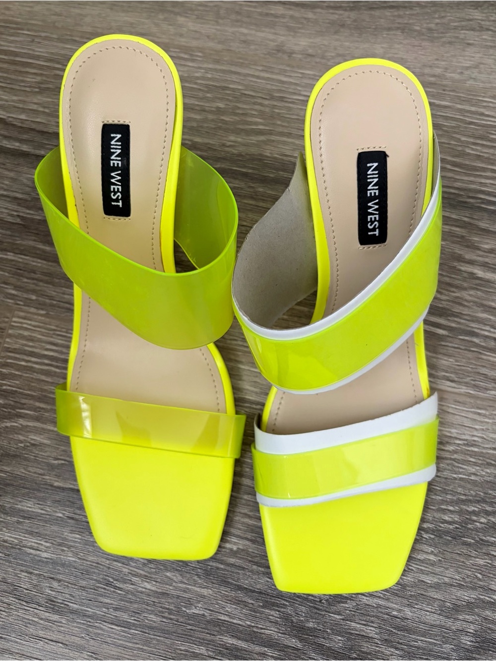 Nine West Neon Yellow Heels